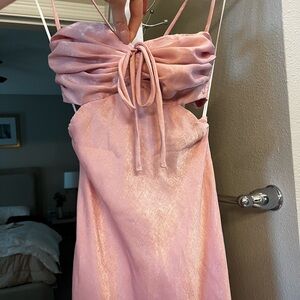 Elegant Pink Sleeveless Dress